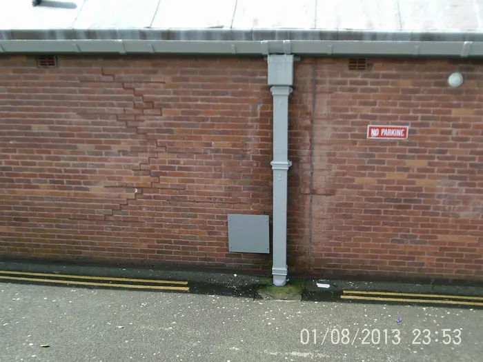 Wall ties installed to a sports centre in the UK, still stable after 12 years
